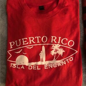 Red Puerto Rico Graphic T-Shirt